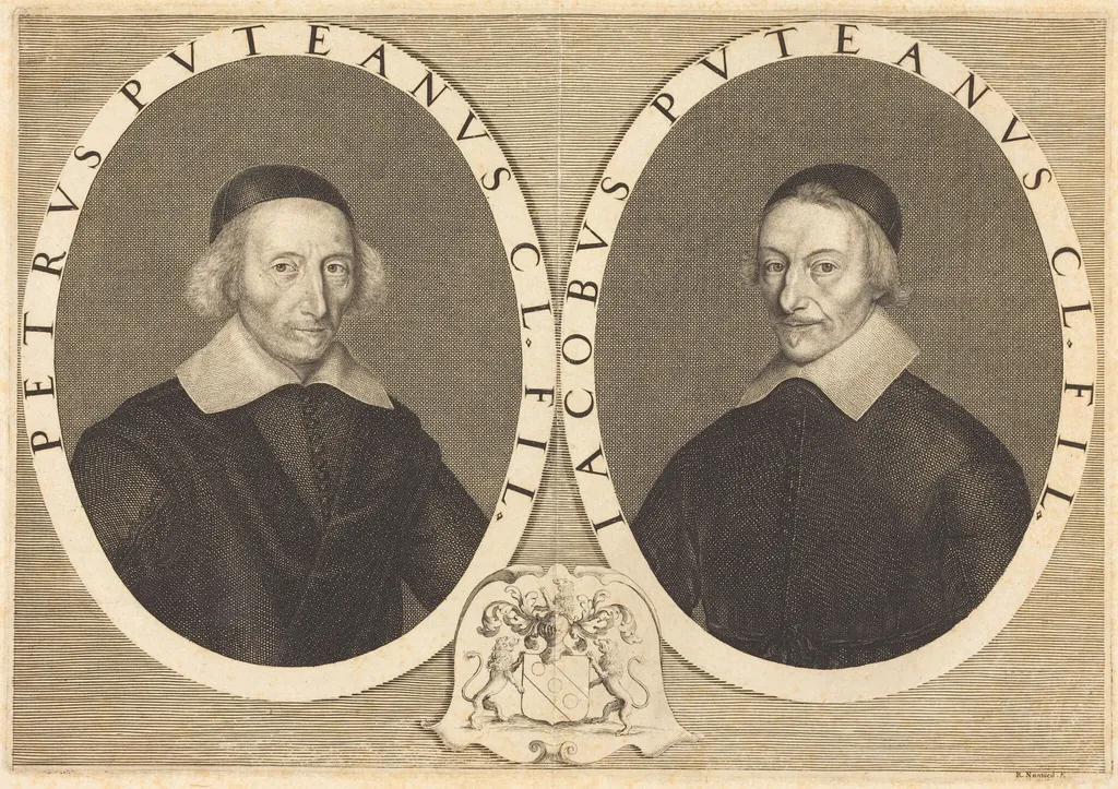 Pierre and Jacques Dupuy, by Robert Nanteuil, ink, 1649