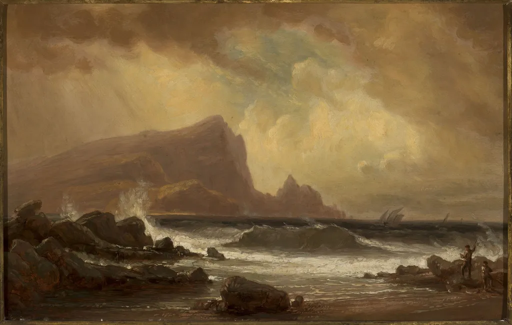 Coast of Portugal, by Robert Kummer, oil, 1859