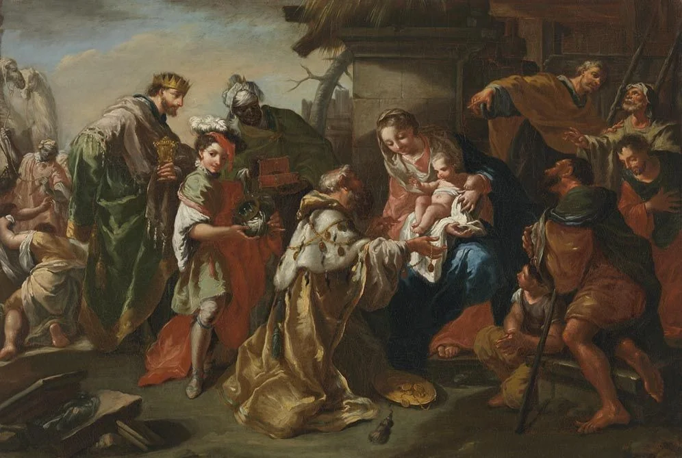 Anbetung der Könige, detail