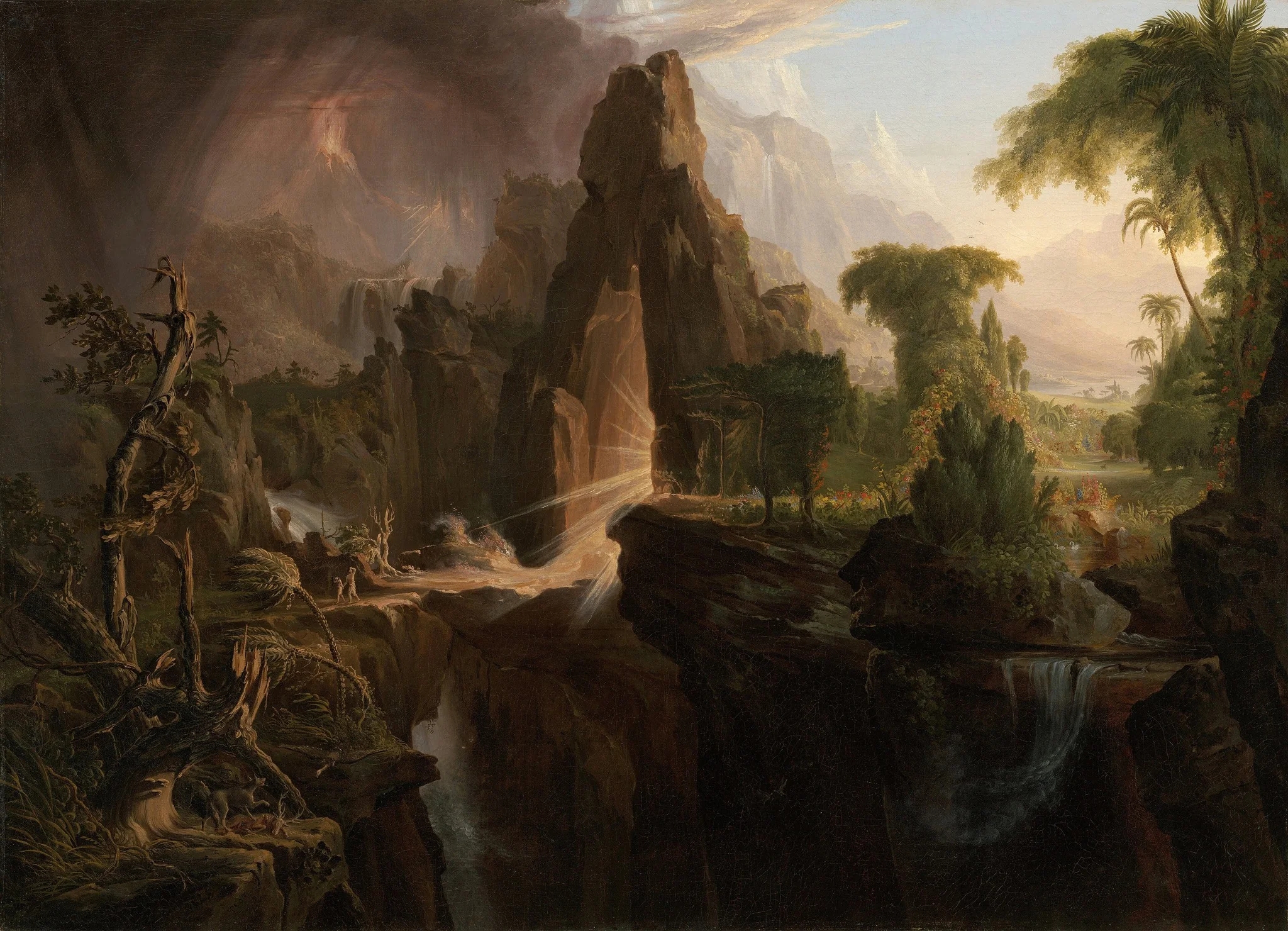 Expulsion from the Garden of Eden, detail