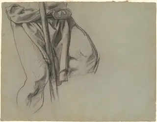 Study of Adam for the "Fifteen Mysteries of the Rosary", by John Singer Sargent, charcoal, 1910