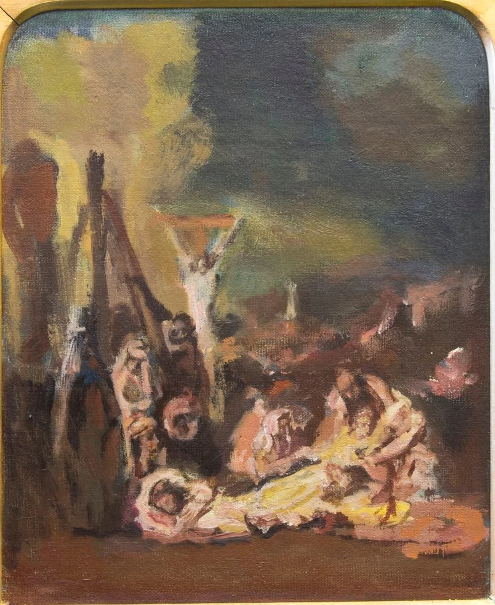 Pietá (interpretare după Rembrandt), detail