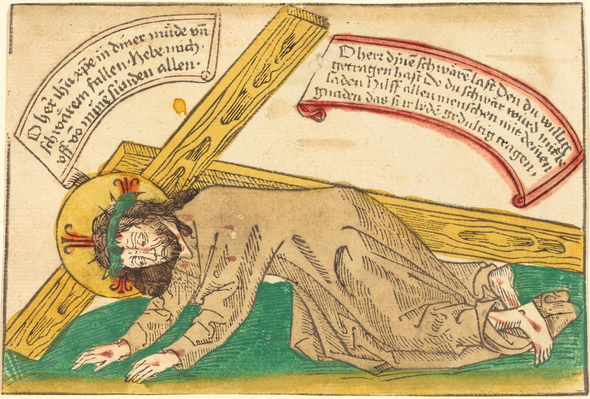 Christ Falling Under the Weight of the Cross, detail