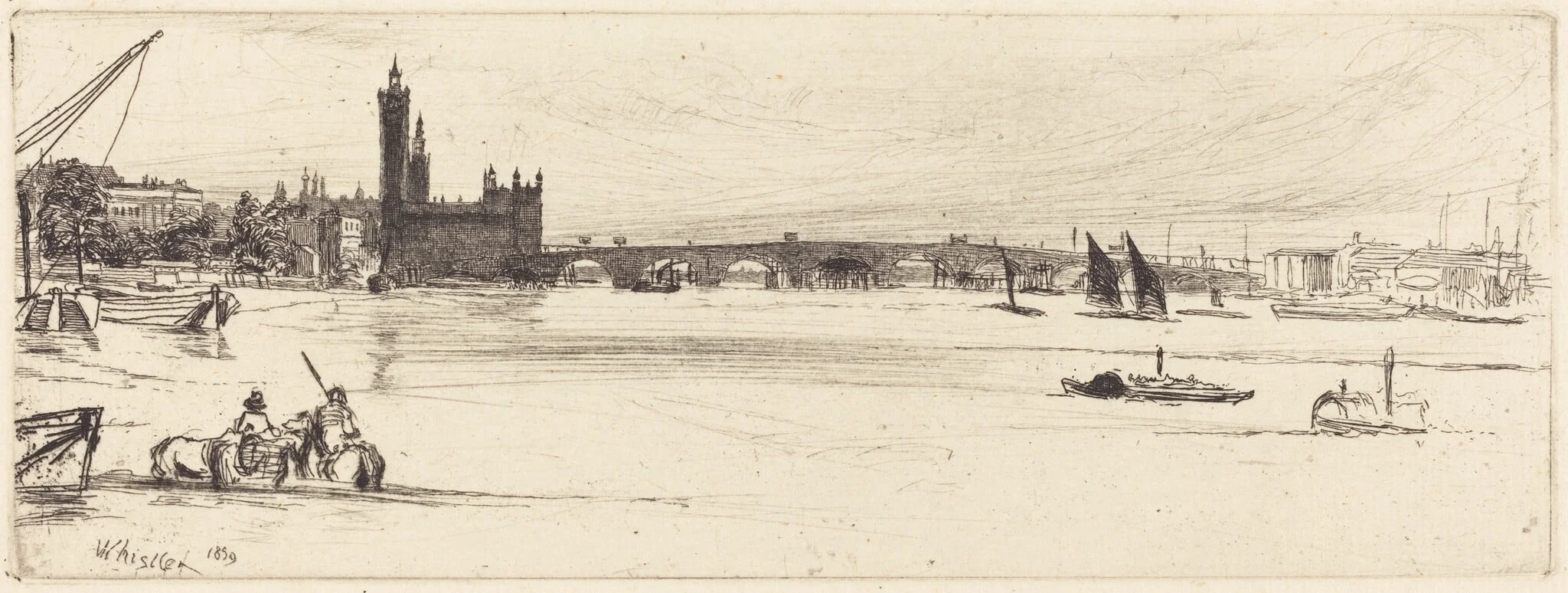 Old Westminster Bridge, detail