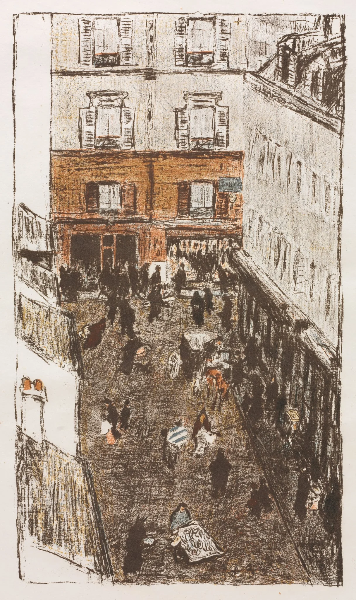 Street Corner Seen from Above, detail