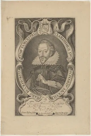Richard Sackville, Third Earl of Dorset, by Simon van de Passe, ink, 1621