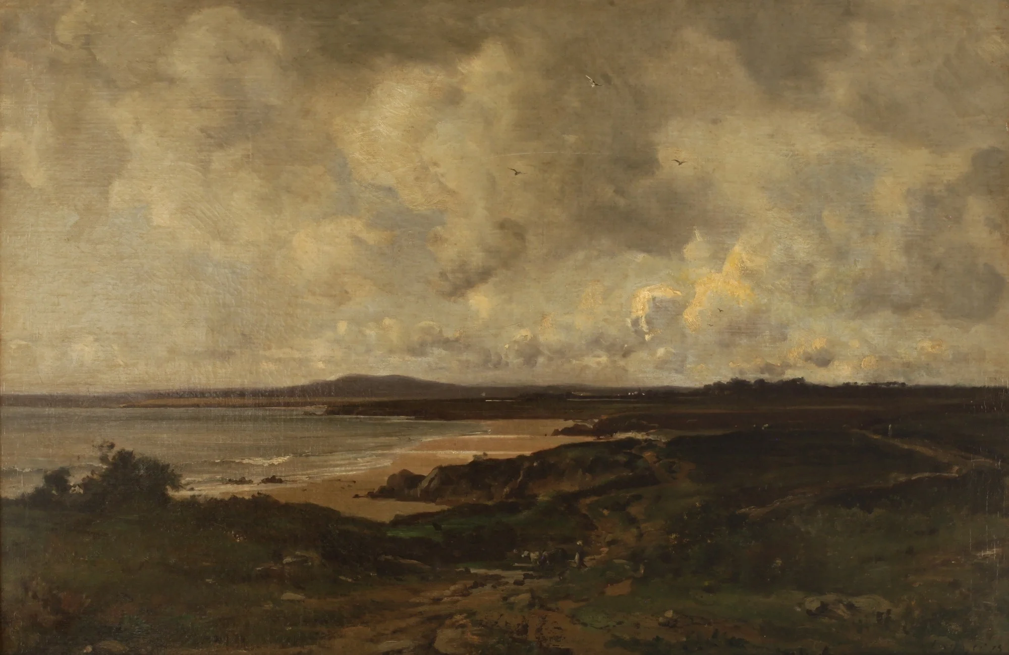 Paisaje (Orilla del mar), detail