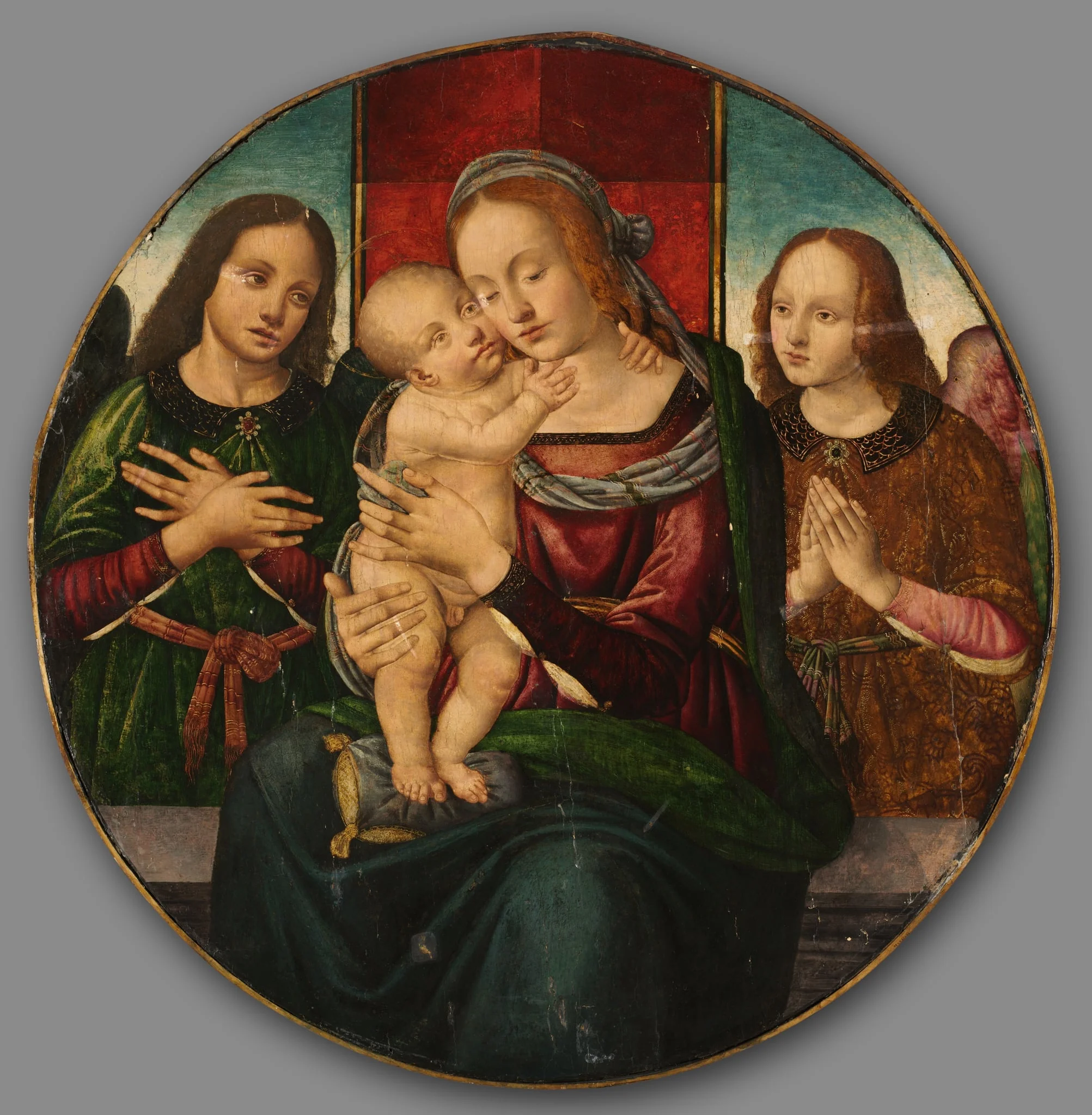 Virgin and Child with Angels, detail