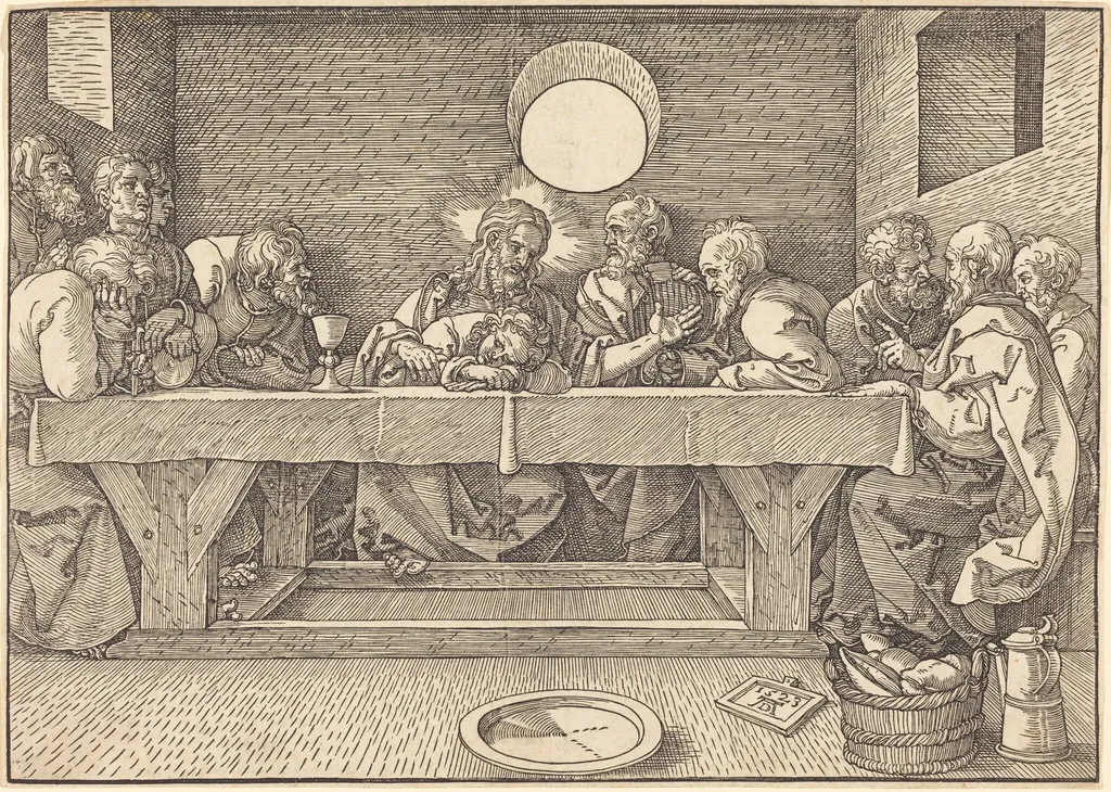 The Last Supper, by Albrecht Dürer, ink, 1523