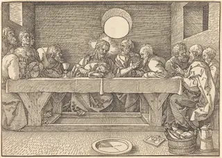 The Last Supper, by Albrecht Dürer, ink, 1523