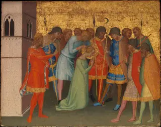 Saint Reparata Being Prepared for Execution, by Bernardo Daddi, tempera, 1300