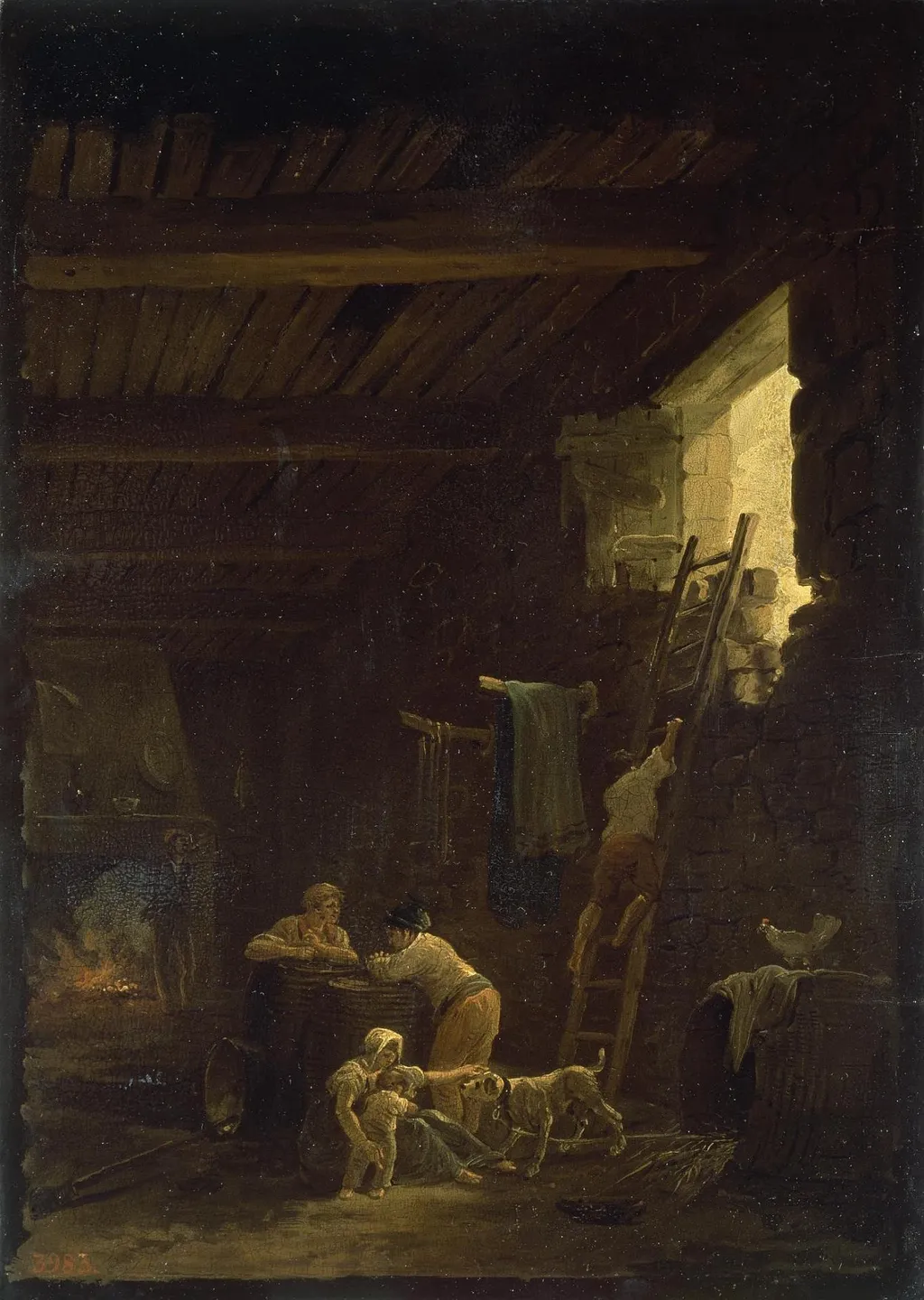 Peasant Dwelling-Place, by Hubert Robert, oil, 1770