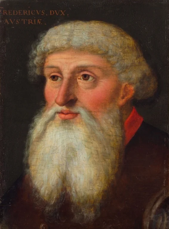 Herzog Friedrich IV. von Tirol, "mit der leeren Tasche" (1382-1439), Brustbild, detail