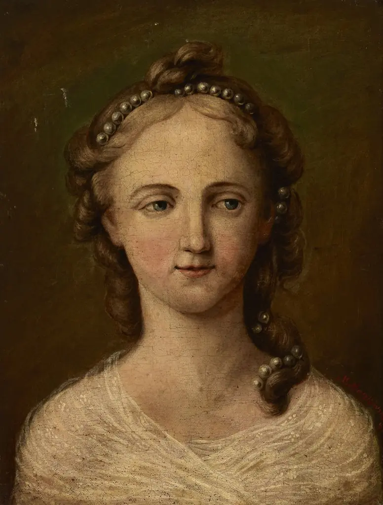 Portrait of Sister Fryderyka Maszkowska, by Marceli Maszkowski, oil, 1850