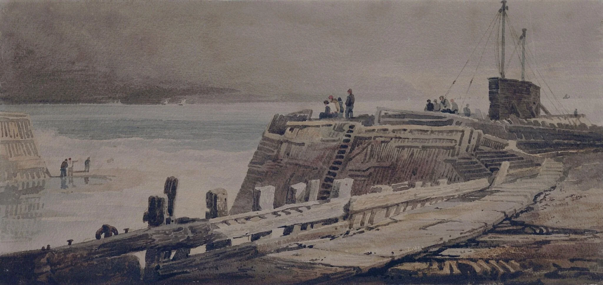 A pier-head, detail