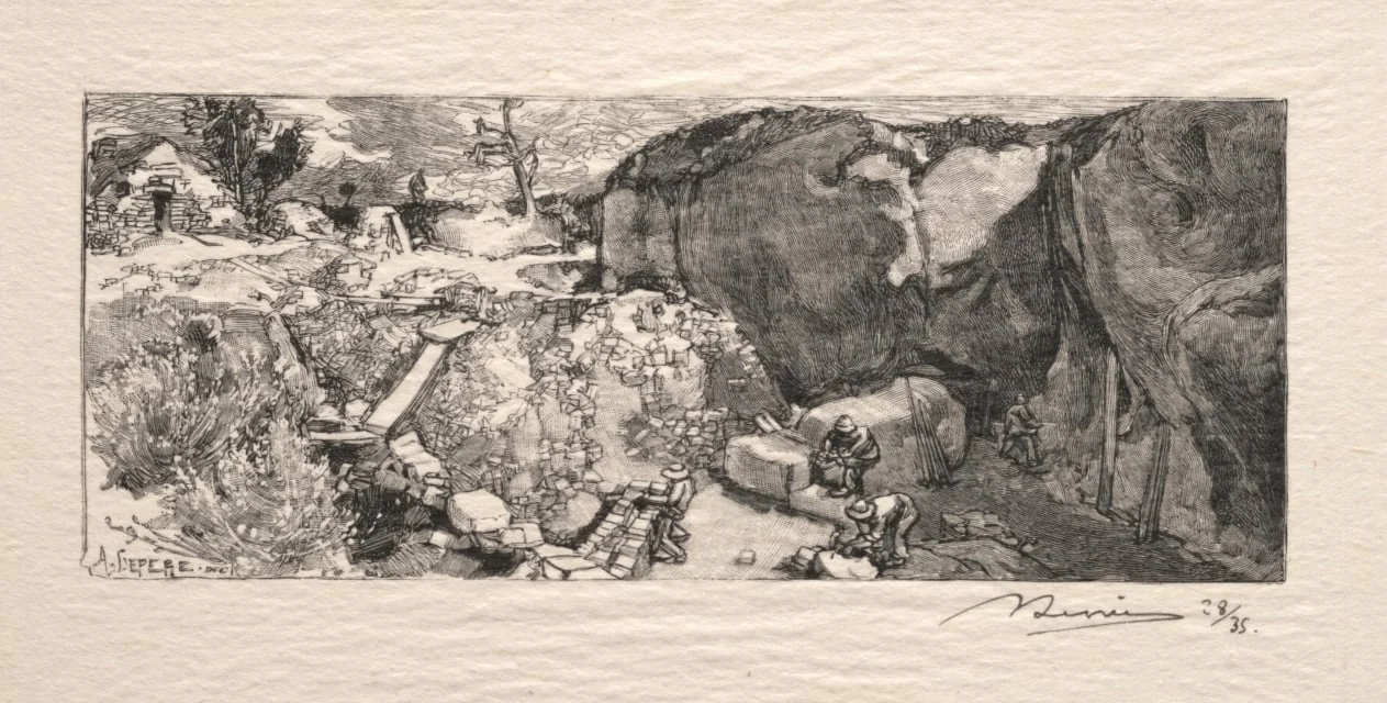 La Carrière de grès, detail