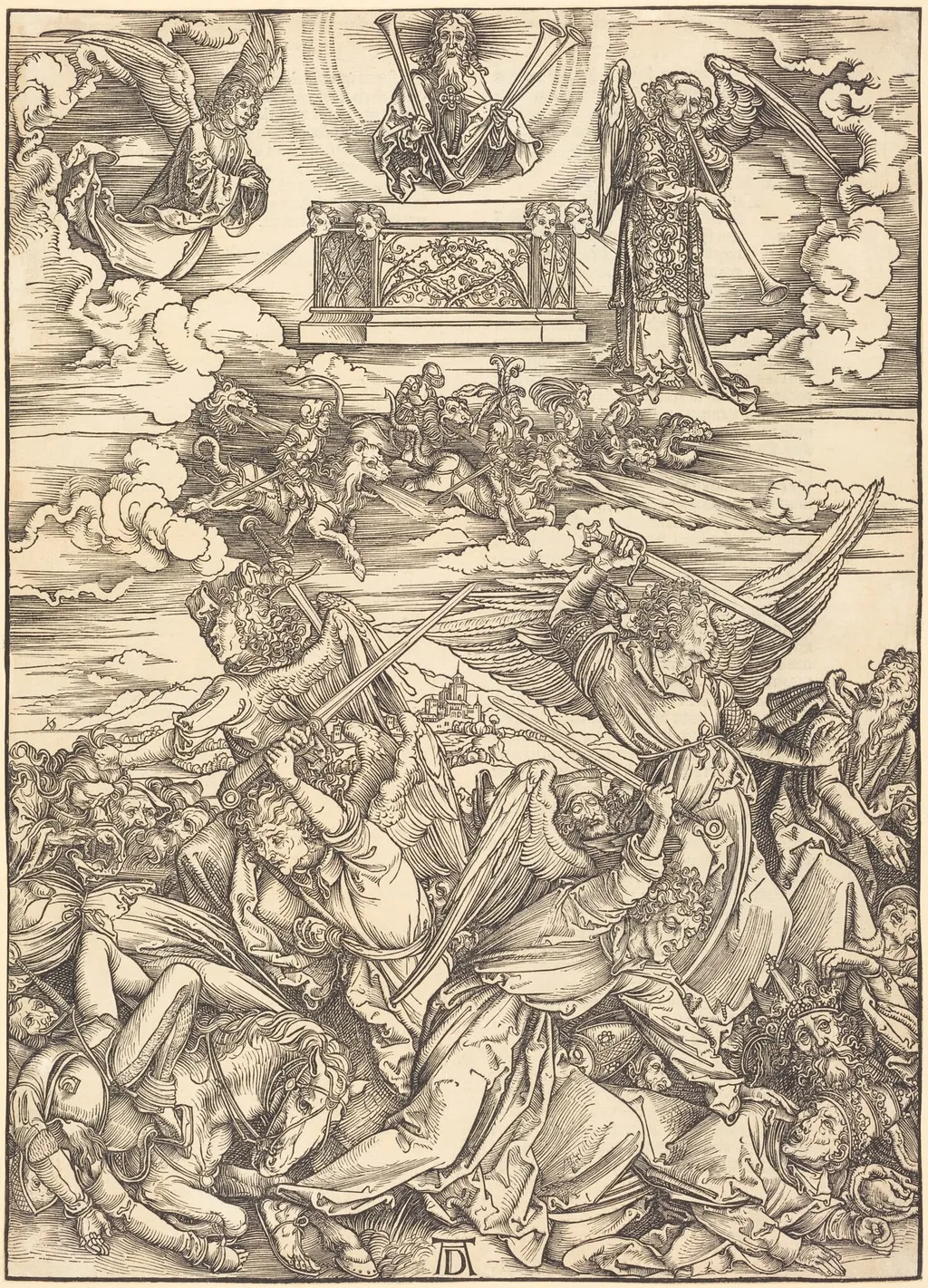 The Four Avenging Angels, by Albrecht Dürer, ink, 1497