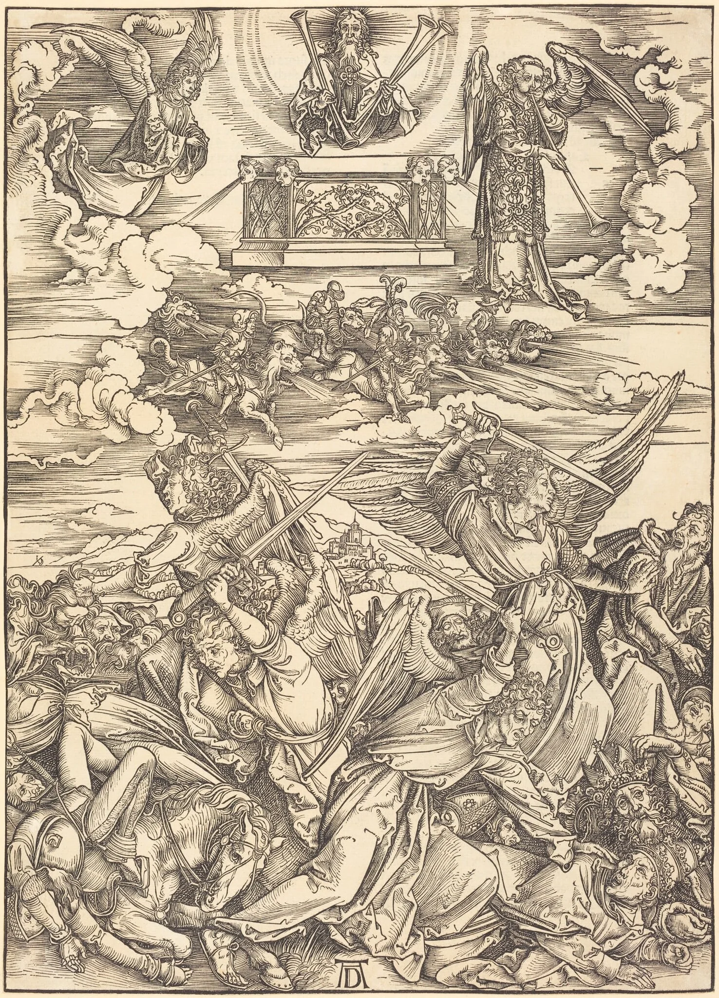 The Four Avenging Angels, detail