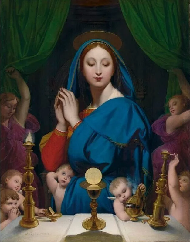 The Virgin with the Host, detail