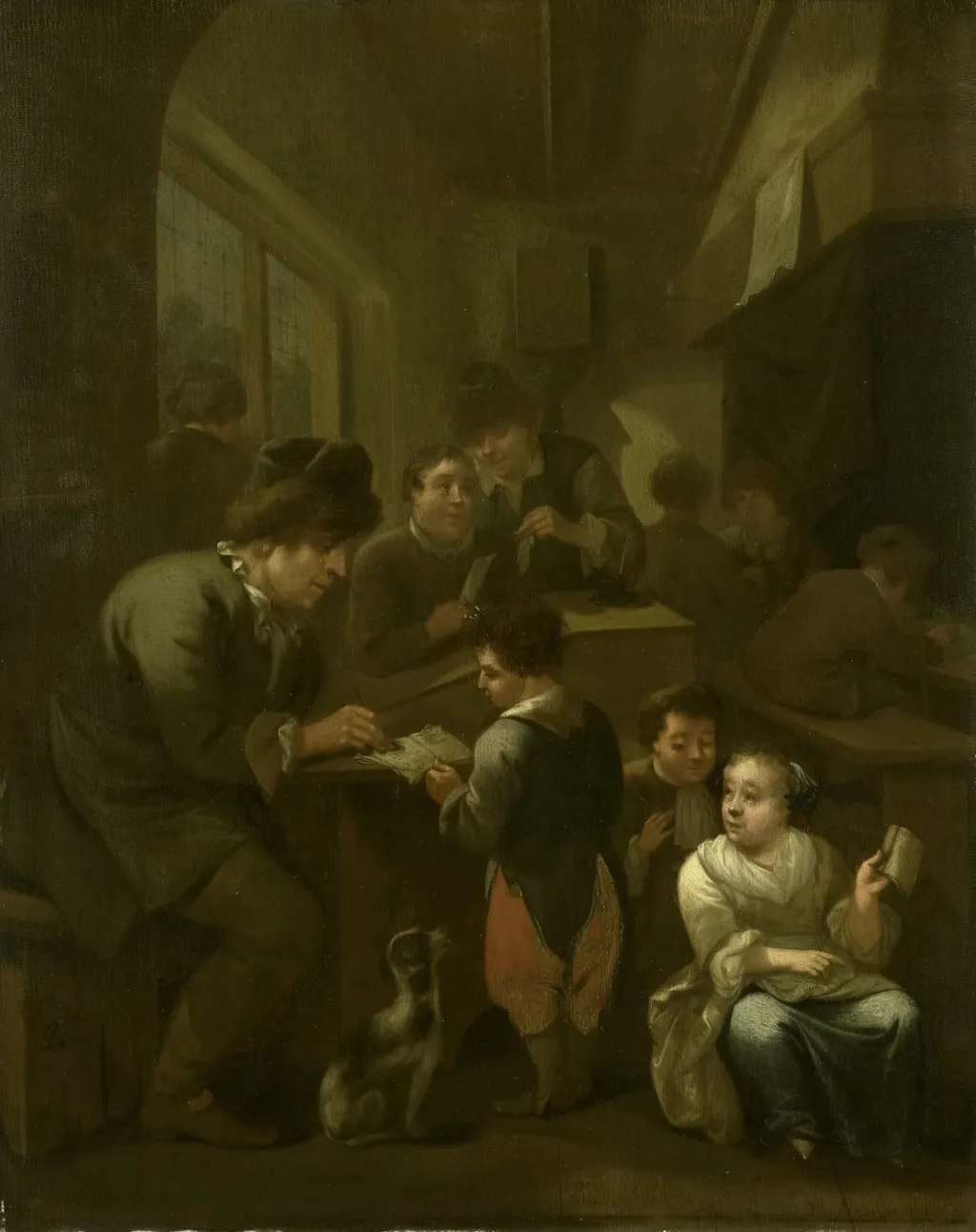 The schoolmaster, by Bernardus van Schijndel, unspecified, 1690