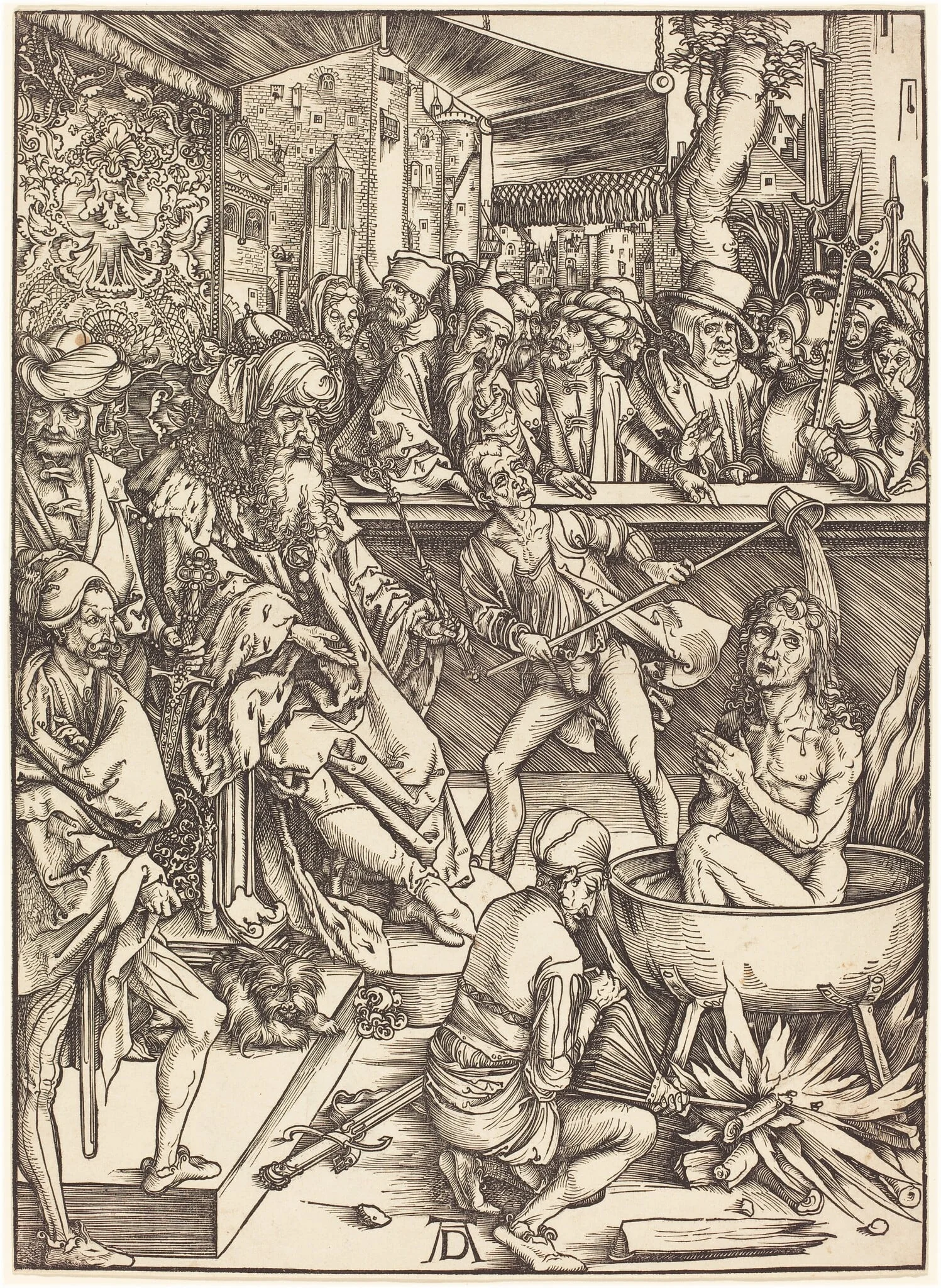 The Martyrdom of Saint John, detail