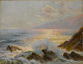 Maine Seascape, by Constantin Westchiloff, oil, 1937
