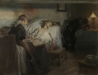 Death is Near, by Otto Heichert, oil, 1900