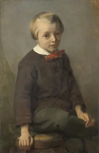 Portrait of a Boy, by August Allebé, oil, 1856