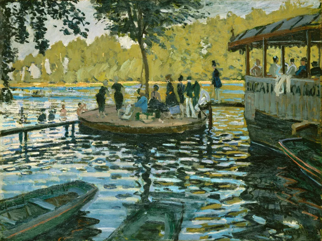 La Grenouillère, by Claude Monet, oil, 1869