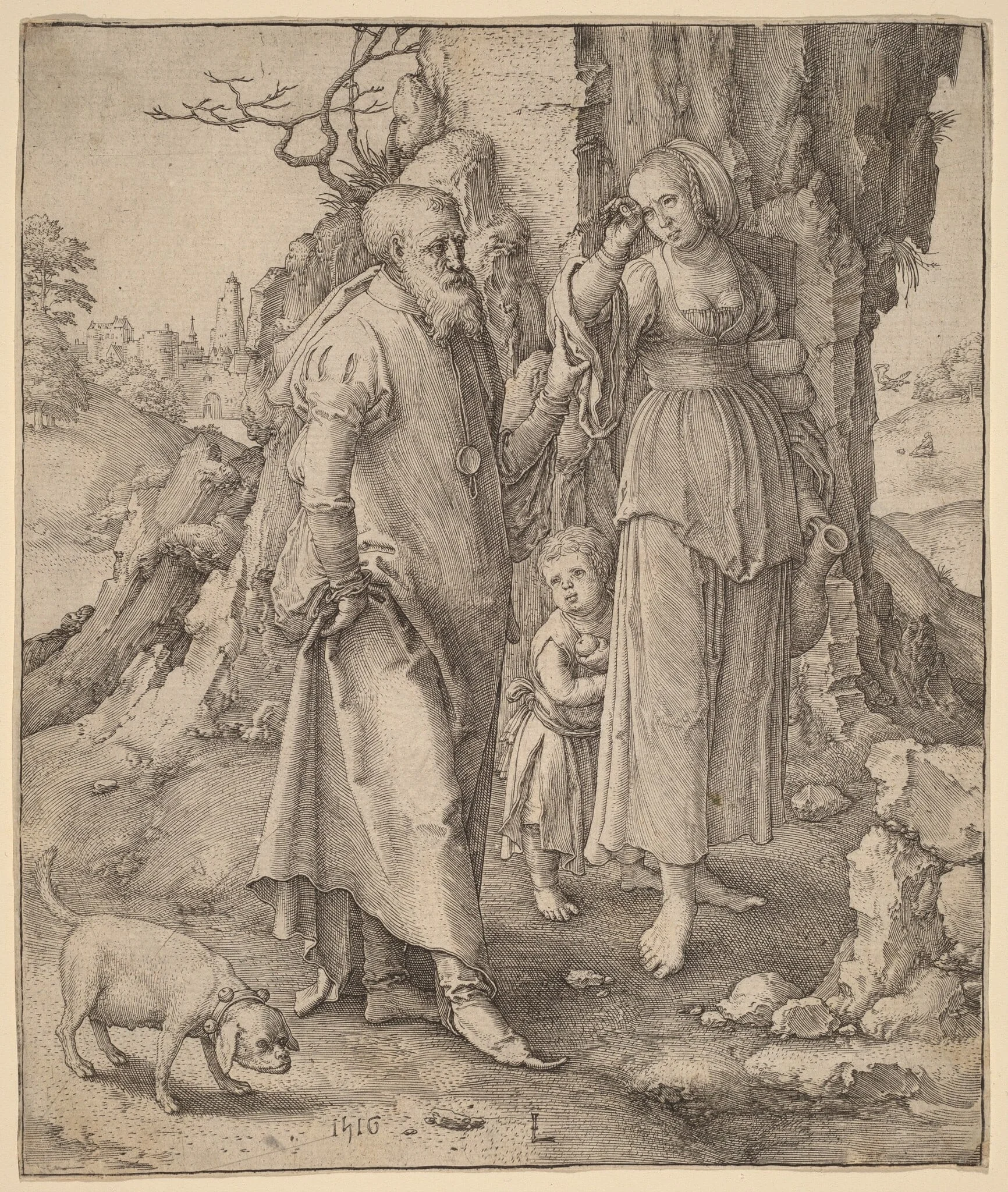 Abraham Repudiating Hagar, detail