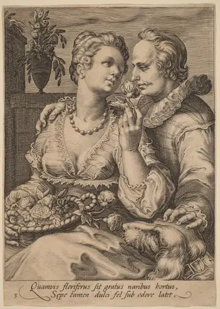 Smell, by Jan Pietersz Saenredam, ink, 1595