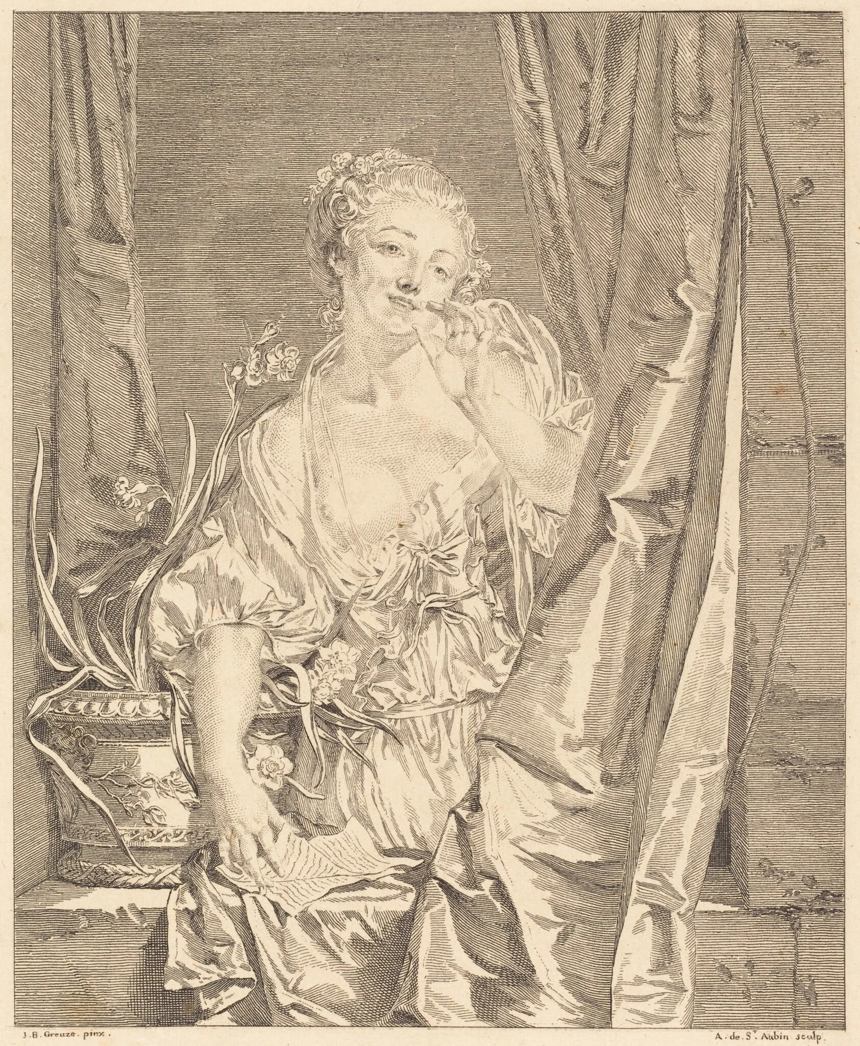 Le baiser envoyé, detail