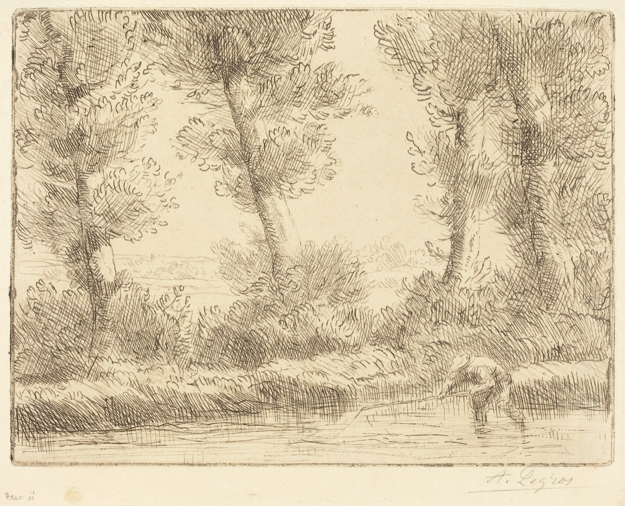 Banks of the Liane (Les bords de la Liane), detail