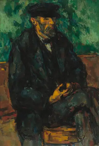The Gardener Vallier, by Paul Cézanne, oil, 1906