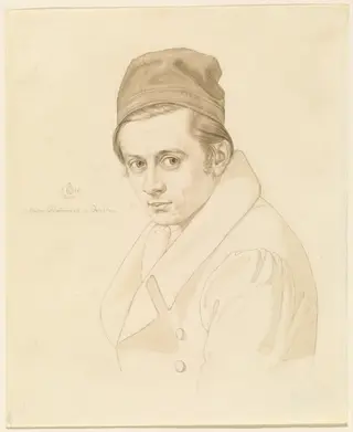Adolf Zimmermann, by Carl Oesterley, ink, 1828