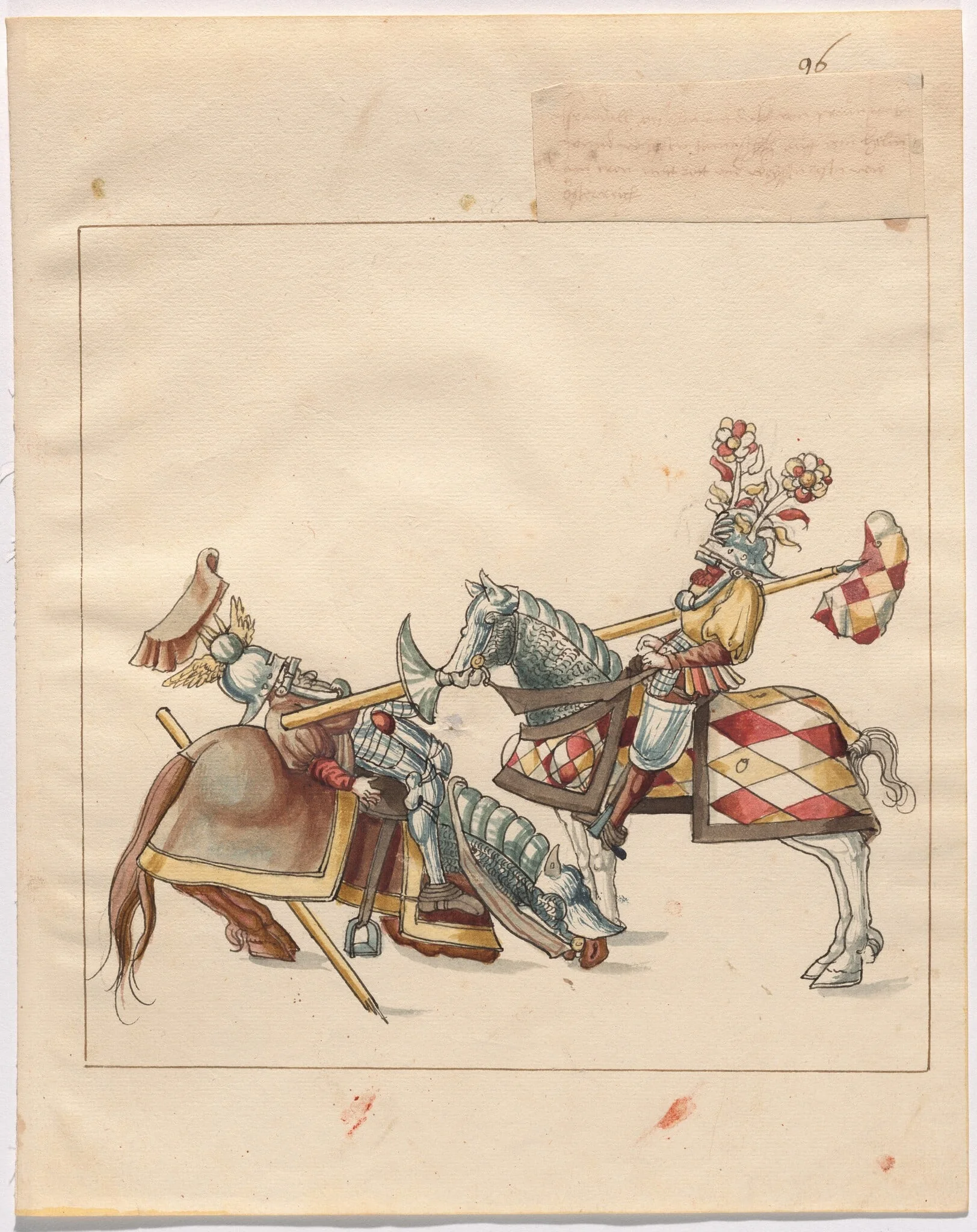 Mock Joust of War with Flying Shields and Without Bevors, detail