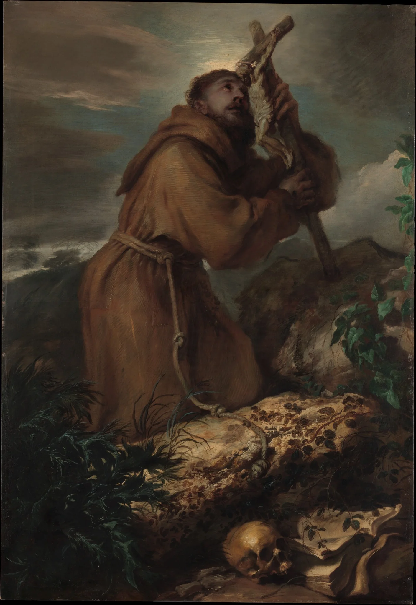 Saint Francis in Ecstasy, detail