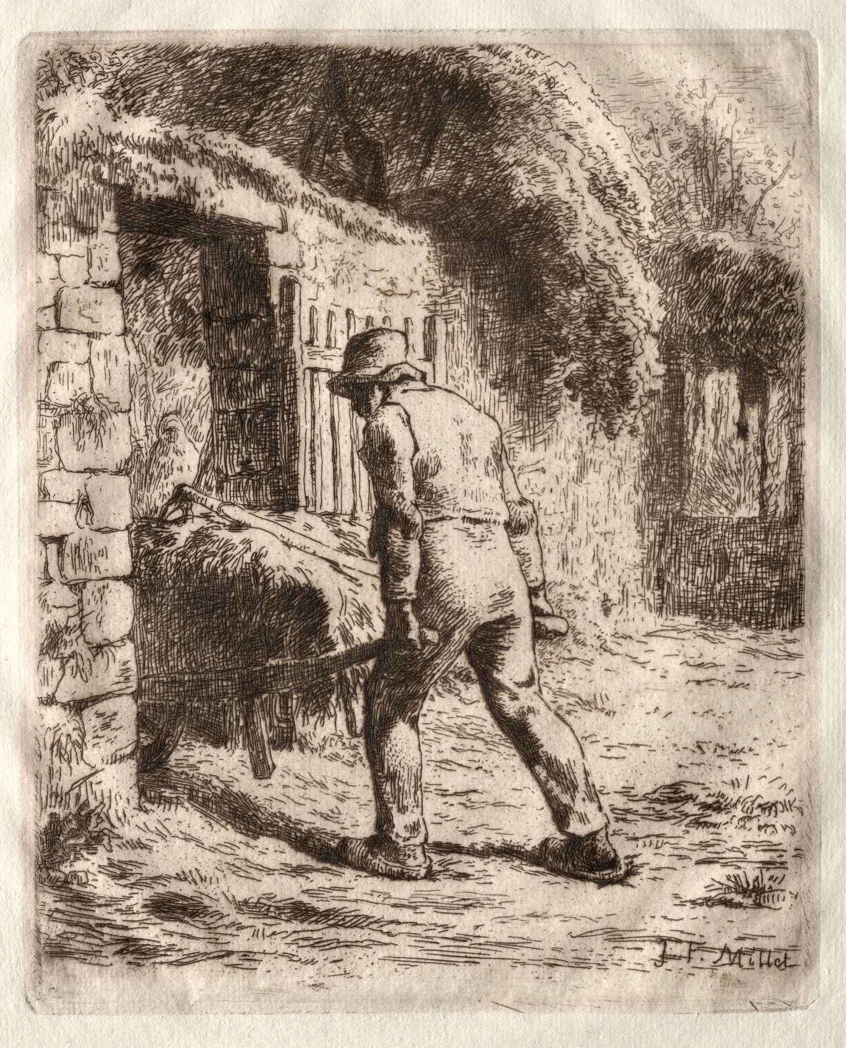 Peasant with a Wheelbarrow, detail
