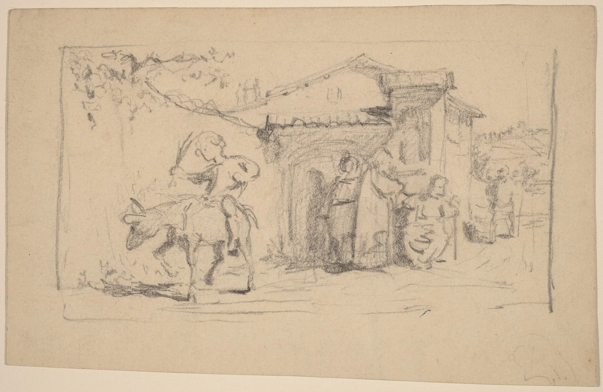 Son and Donkey, detail