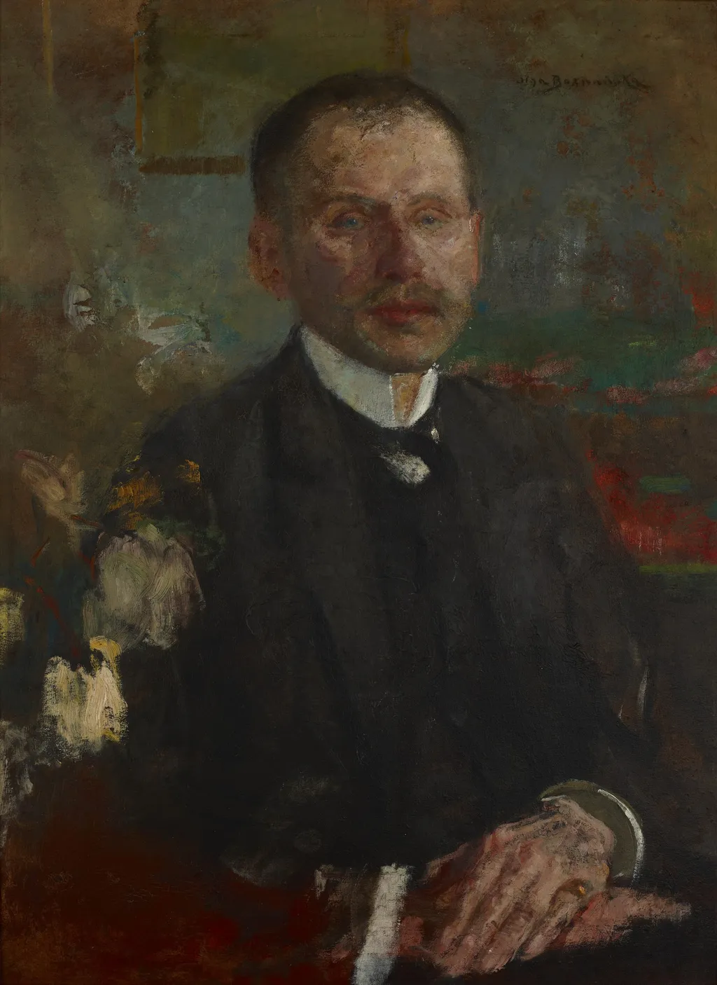 Portrait of Bogdan Faleński – two-sided painting, by Olga Boznańska, unspecified, 1900