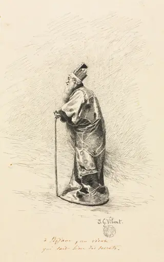 Study for the Magician in "Conte de Fée" (Story of a Fairy), by Jehan Georges Vibert, 1804