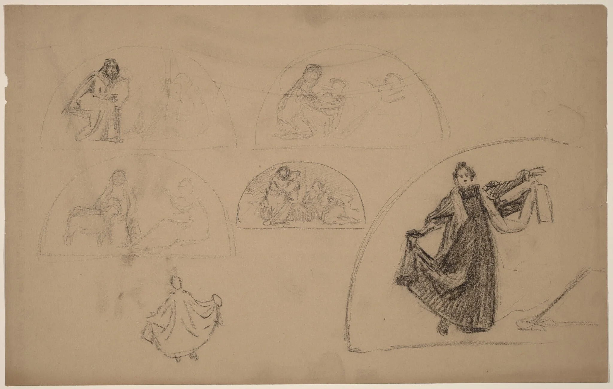 Studies for a Lunette, detail