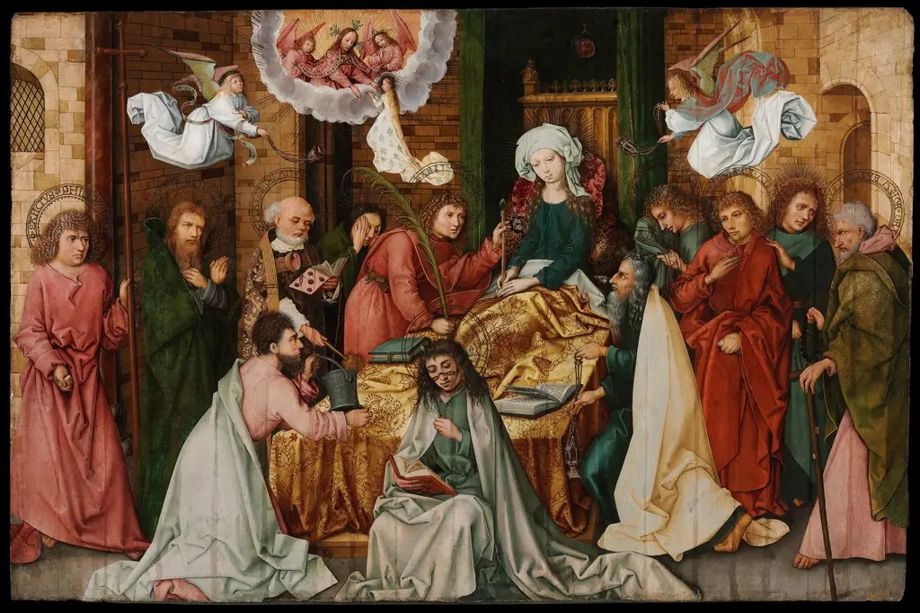 The Dormition of the Virgin, by Hans Holbein the Elder, oil, 1496
