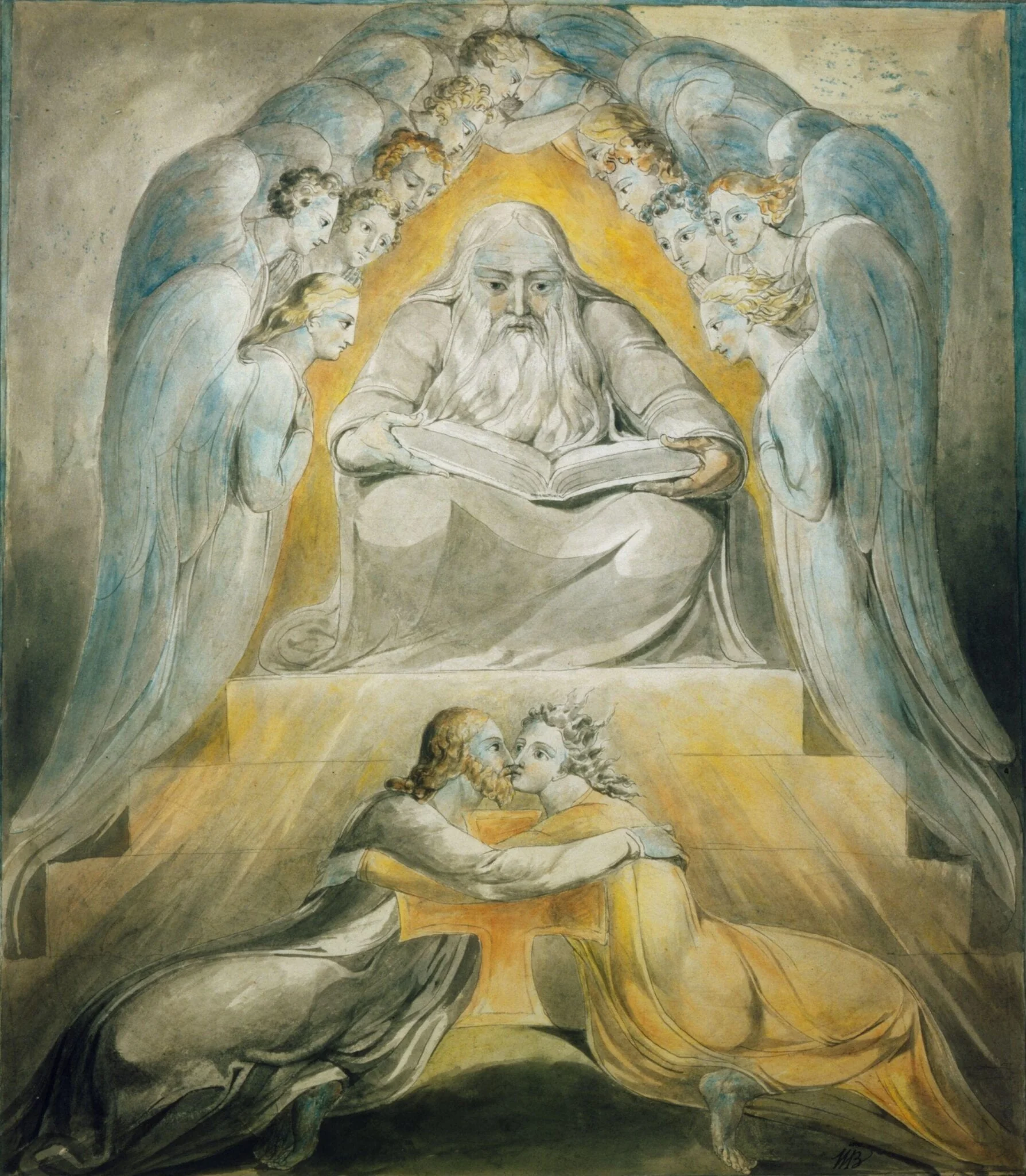 Mercy and Truth are met together, Righteousness and Peace have kissed each other, detail