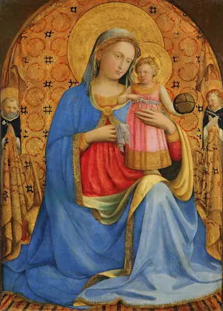 Madonna and Child, by Fra Angelico, paint, 1433