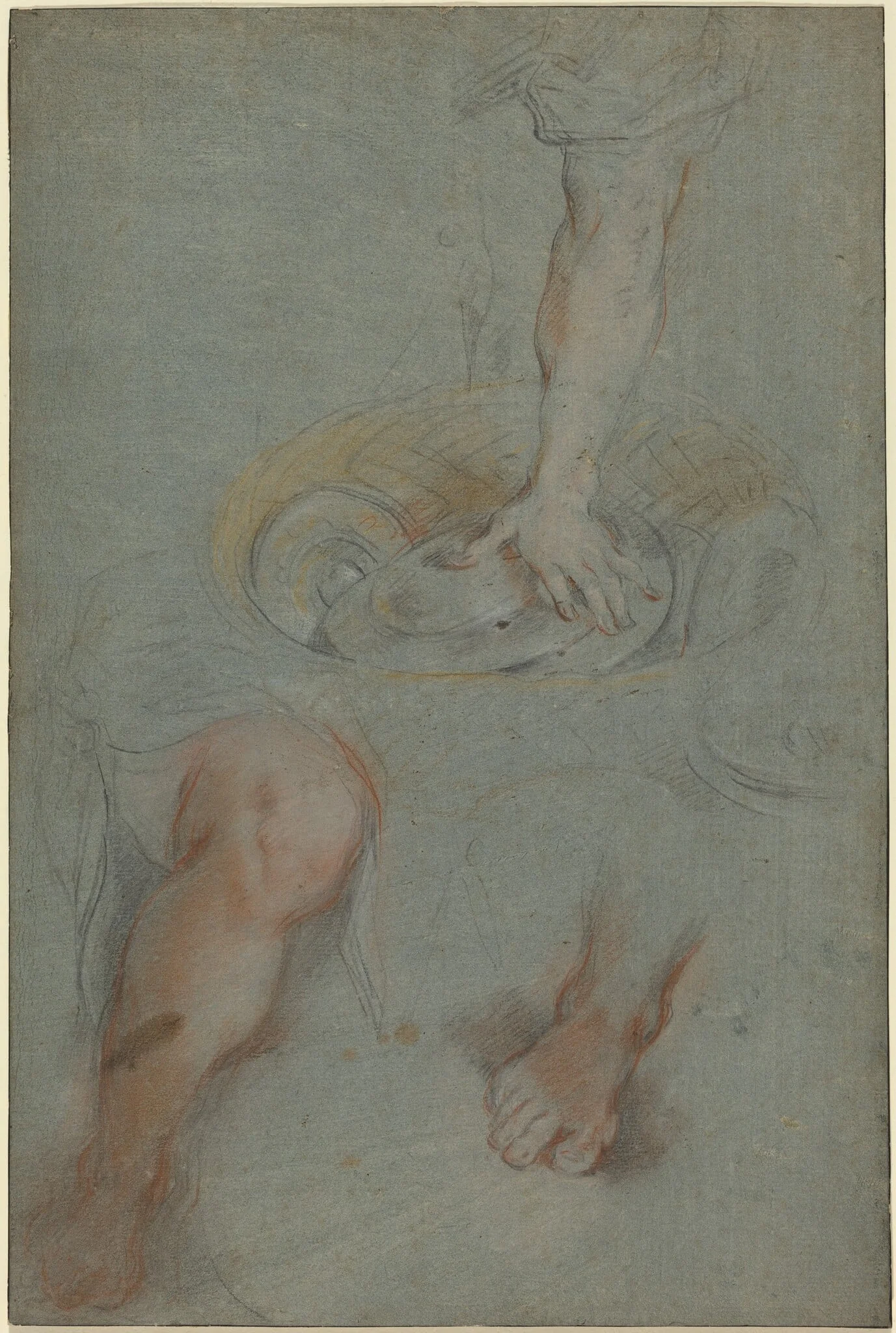 Studies for a Servant in "The Last Supper", detail