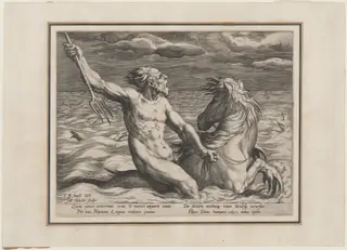 Water, by Jan Sadeler I, ink, 1587