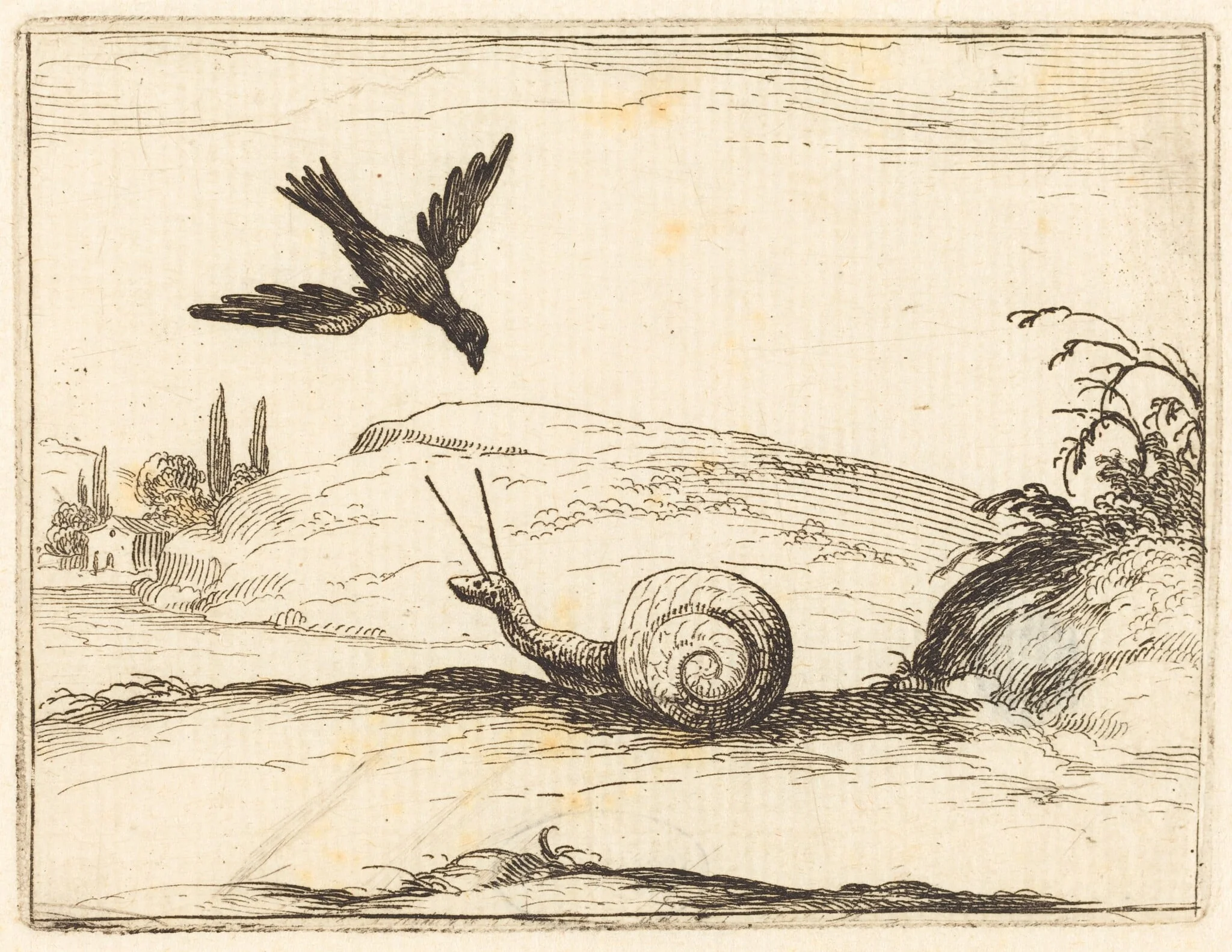 Crow and Snail, detail