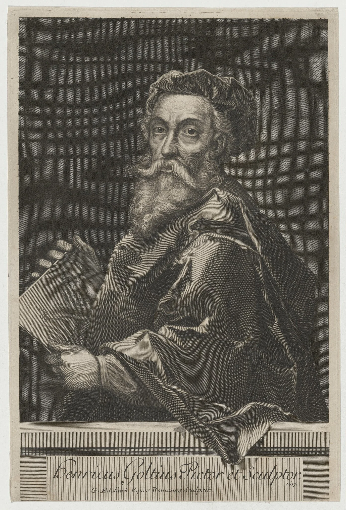 Hendrik Goltzius, Pictor et Sculptor, detail