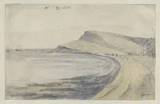 Portland Island from Chesil Bank, by John Constable, watercolor, 1816
